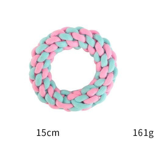 Pets Club Cotton Rope Ring Pink