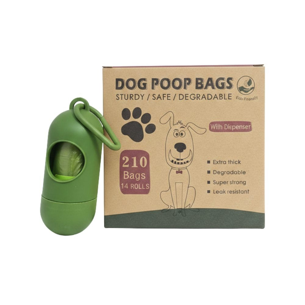 Cozy Paws Eco-Friendly Degradable Dog Poop Bags – 210 Bags (14 Rolls)with Dispenser