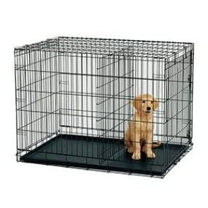 Mclovins 42" Double Door Foldable Dog Crate - Size -2Xl -107*71*78 Cm (With Divider)