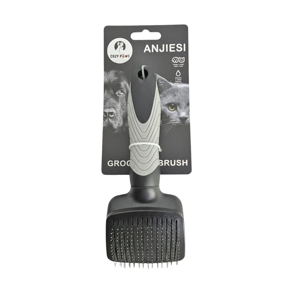Cozy Paws Pet Slicker Brush Small, Grey Handle- 20x7.5cm