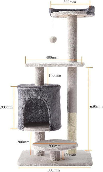 Cozy Paws Cat Tower Grey-50*40*110