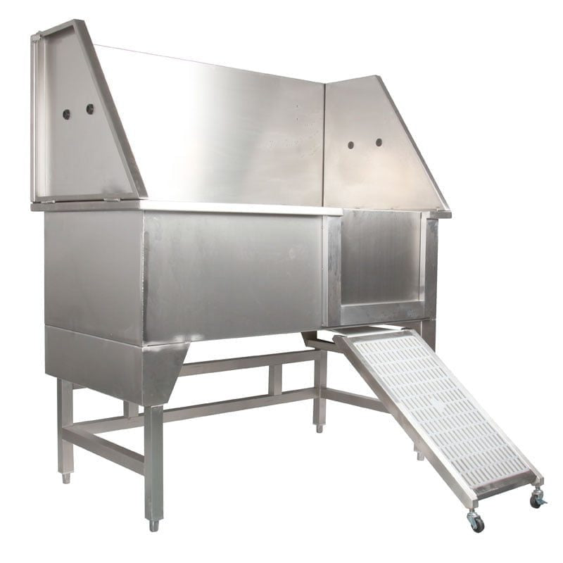 Shernbao Deluxe Foldable Stainless Steel Tub ,With Lifting Up Door 2.0Mm Thick 304 Board: 127 X 67 X 140 CM