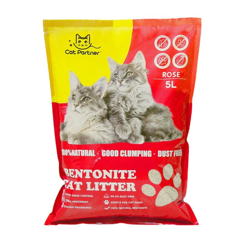 Cat Partner Bentonite Dust Free Clumping Cat Litter - 5 L -Rose