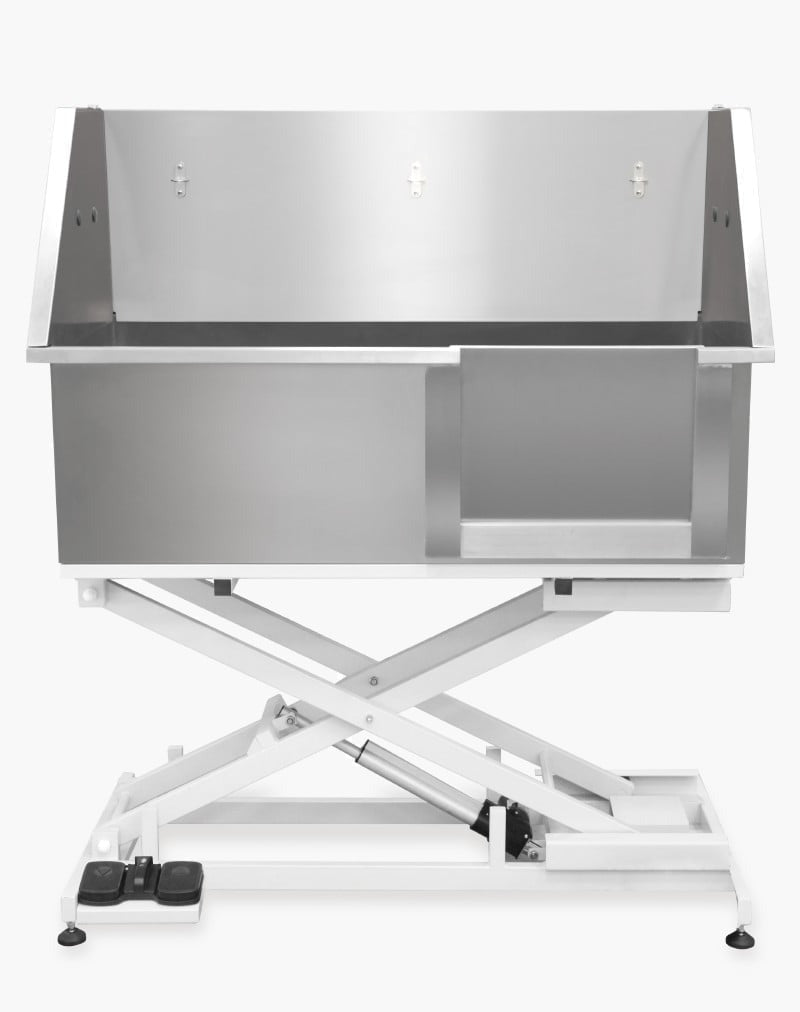 Pets Club Stainless Steel Tub With Electriclifting Base And Sliding Door - 127*67 Cm