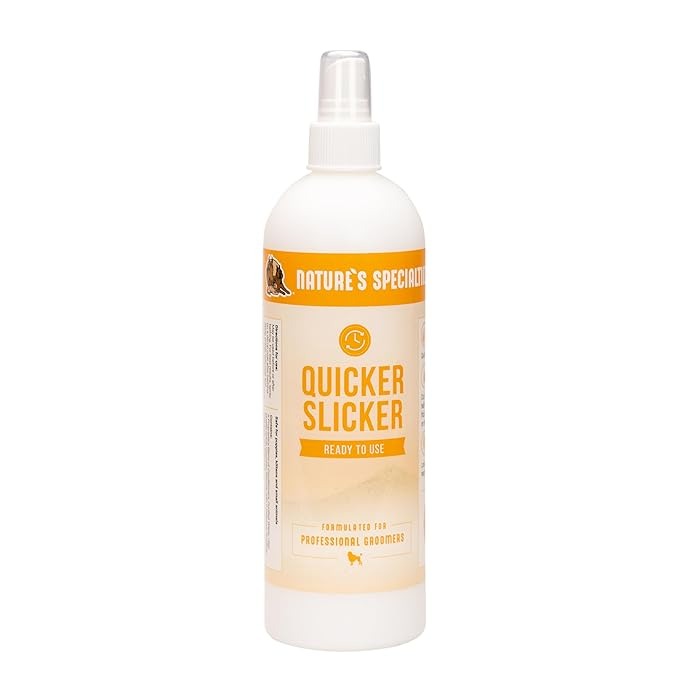 Natures Specialties Quicker Slicker Ready-To-Use Detangling And Conditioning Spray For Dogs And Cats - 473ml / 16Oz
