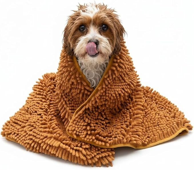 Multipurpose Pet Absorbent Towel & Blanket-90*45cm-brown