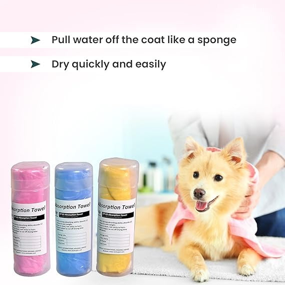 Aeolus Pets Ultra-Absorbent Towel 24*17 inch (Multi Colour)