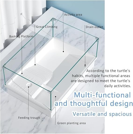 Cozy Paws Turtle Aquarium (Only Tank 48.5*32*25cm)