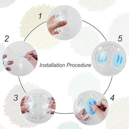 Cozy Paws Transparent Hamster Running Ball- 14*8*10.5cm