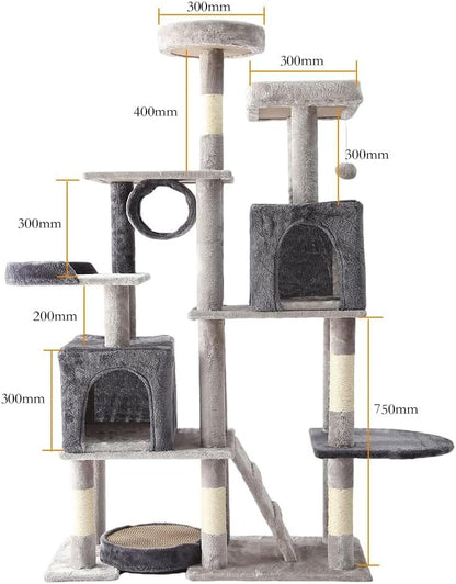 Cozy Paws Cat Tower Grey-90*40*165