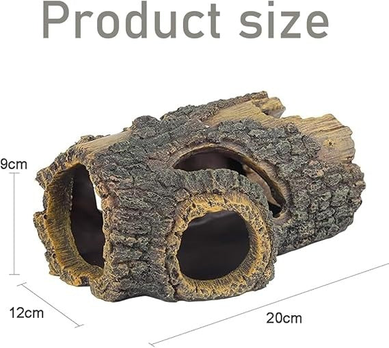 Cozy Paws Aquarium Decoration Hollow Tree Hole- 20*12*9cm