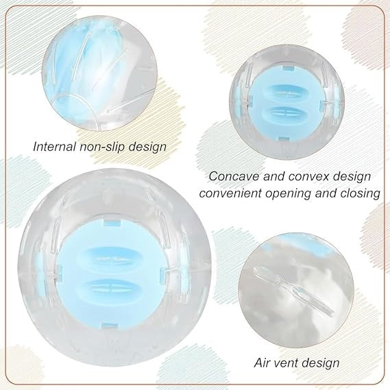 Cozy Paws Transparent Hamster Running Ball- 14*8*10.5cm