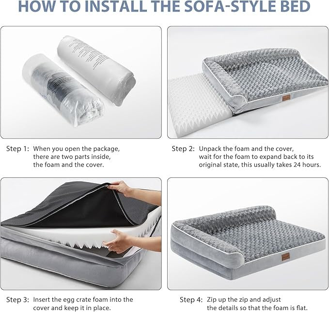Coco Kindi Waterproof Sofa Dog Bed-91*68*17cm