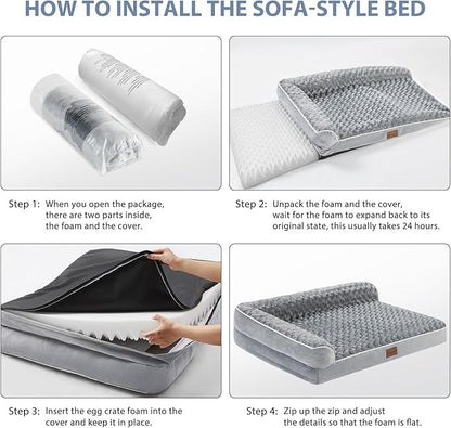 Coco Kindi Waterproof Sofa Dog Bed-91*68*17cm