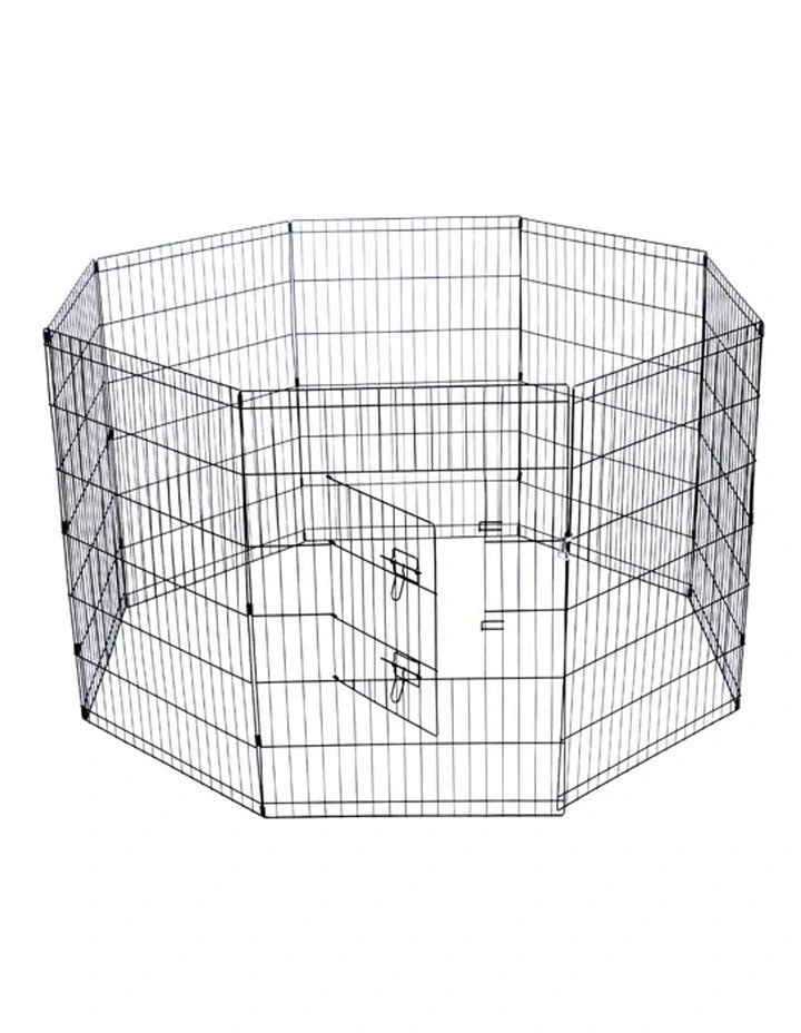 Cozy Paws Metal Foldable Pet Play Pen With Door (8 Panels)-61*91 Cm