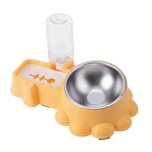 Cozy Paws Automatic Dual Pet Feeder & Water Dispenser (32×20.8×9.2cm)-yellow