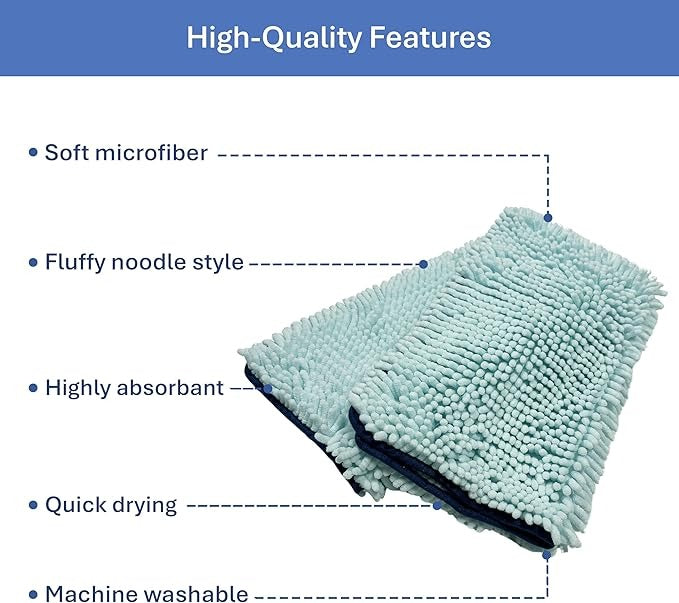 Multipurpose Pet Absorbent Towel & Blanket-90*45cm-Blue