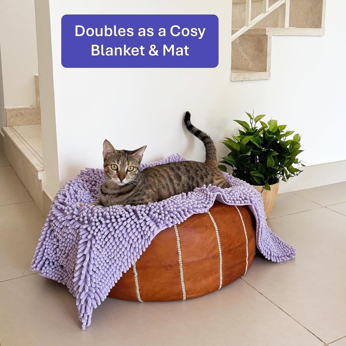 Multipurpose Pet Absorbent Towel & Blanket-90*45cm-Lavender