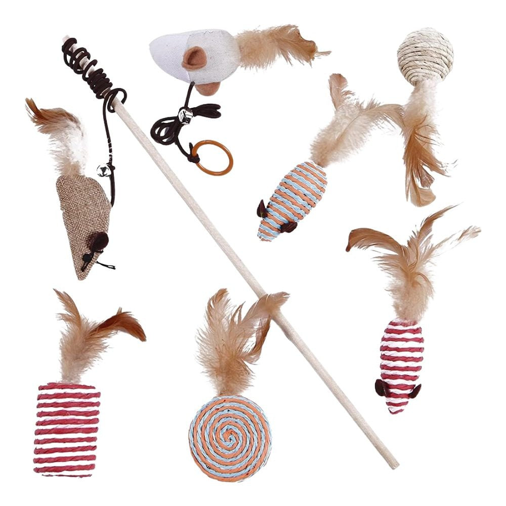 Its Meow Wood Stick With Fruits,Size: 40Cm