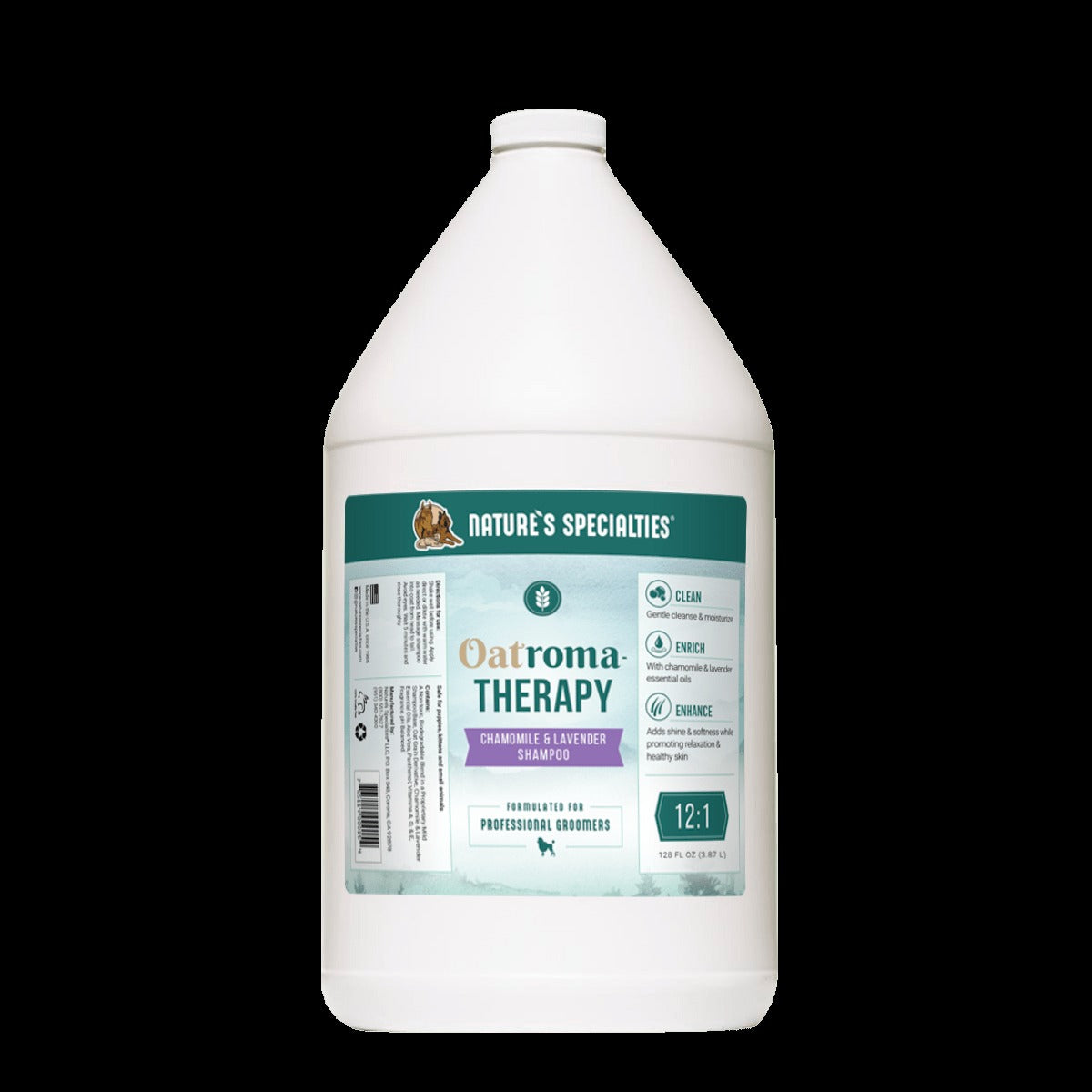 Natures Specialties Oatroma-Therapy Chamomile & Lavender Shampoo For Dogs And Cats -3.8 Liter / Gallon
