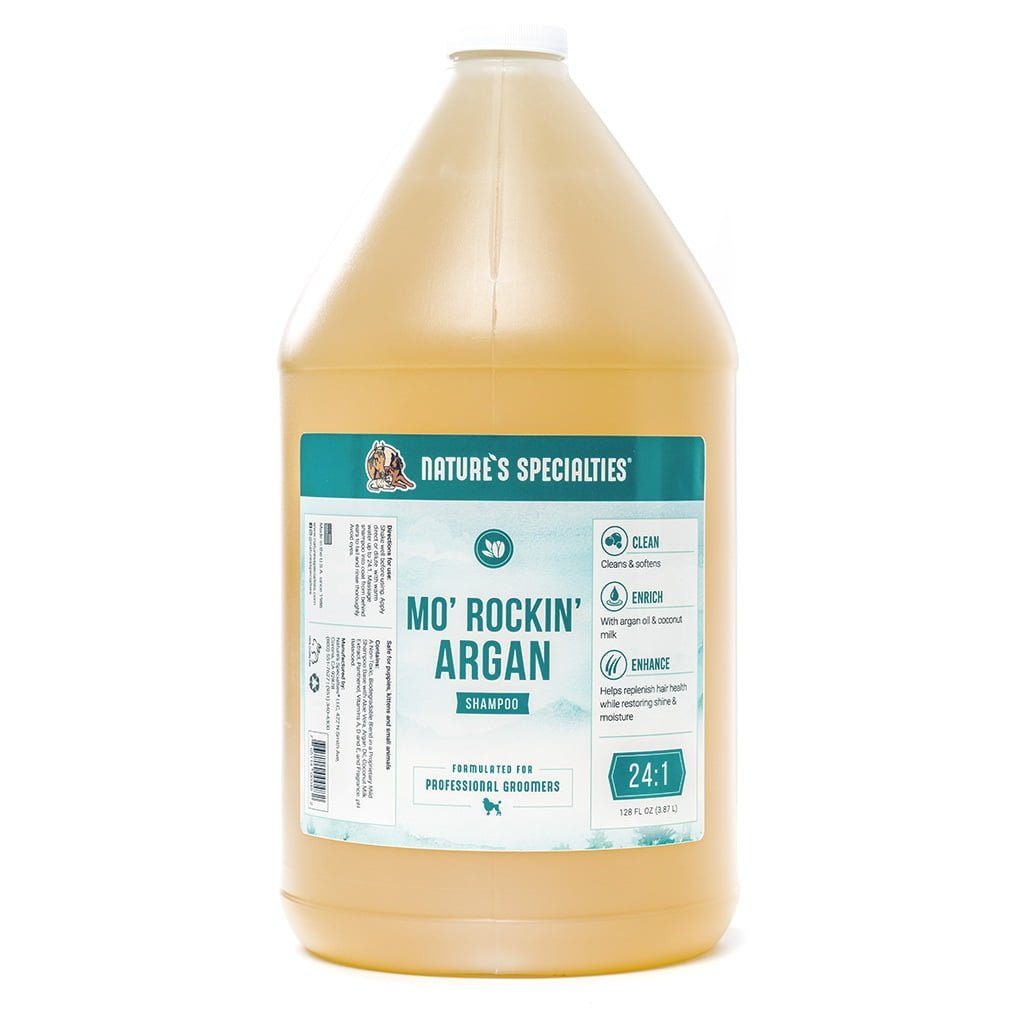 Natures Specialties Moâ Rockinâ Argan Shampoo For Dogs And Cats- 3.87 Liter / Gallon