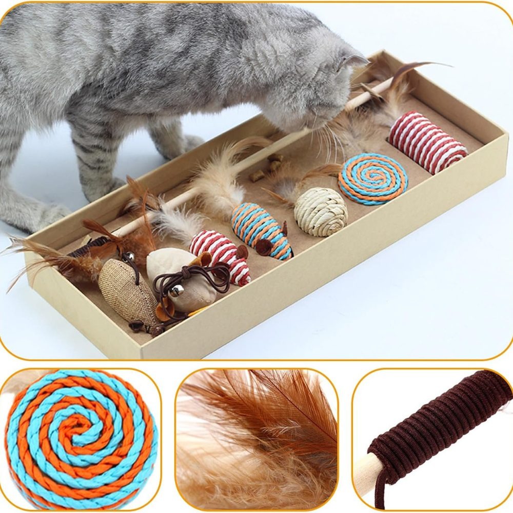 Its Meow Wood Stick With Fruits,Size: 40Cm