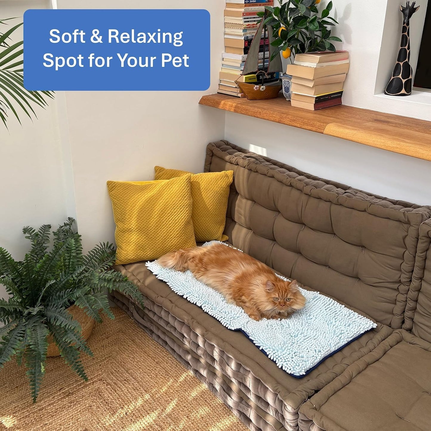 Multipurpose Pet Absorbent Towel & Blanket-90*45cm-Blue