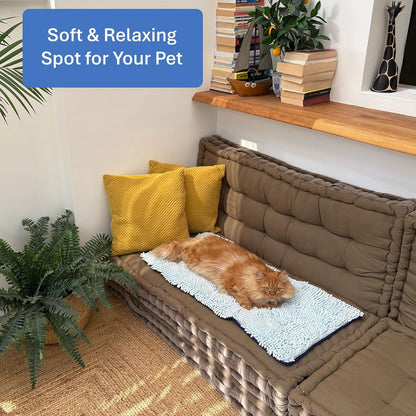 Multipurpose Pet Absorbent Towel & Blanket-90*45cm-Blue