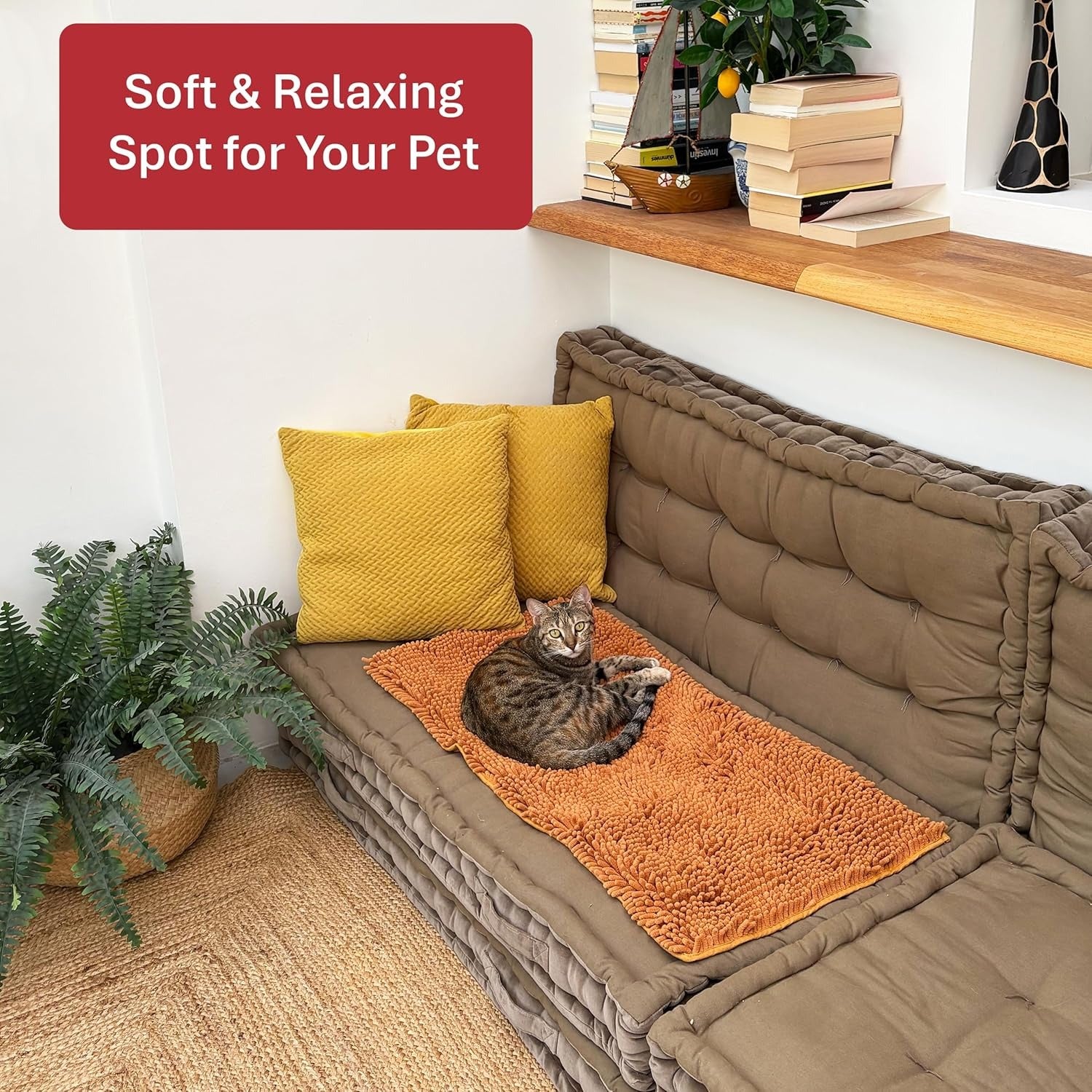 Multipurpose Pet Absorbent Towel & Blanket-90*45cm-brown