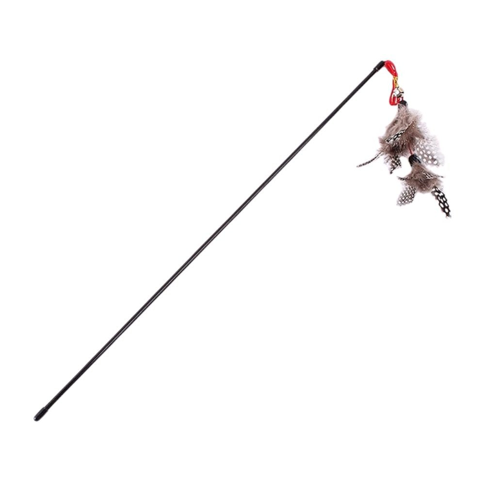 Cozy Paws Interactive Cat Teaser Wand Toy with Bell & Feather – 10pcs Pack