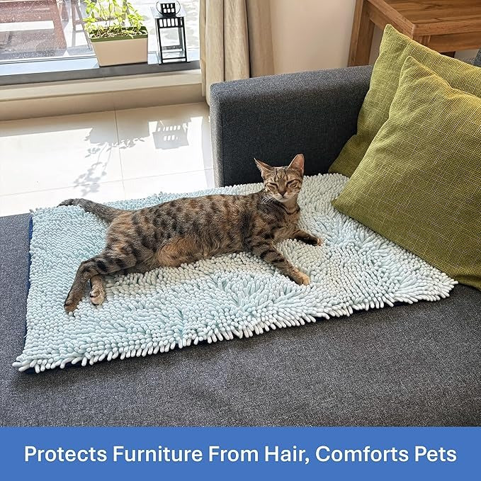 Multipurpose Pet Absorbent Towel & Blanket-90*45cm-Blue