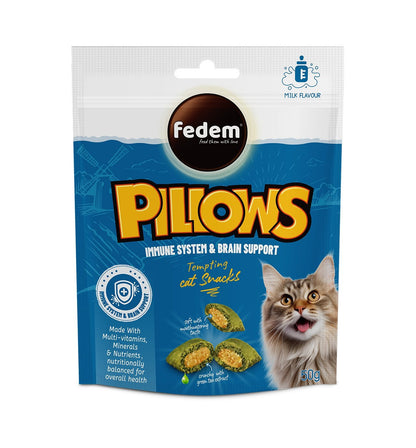 Fedem Pillows Cat Treats ?Milk Flavour 50g