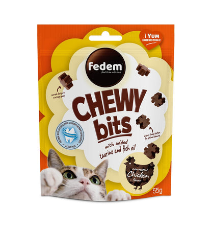 Fedem Chewy Bits for Cats ? Oven Roasted Chicken Flavour 55g