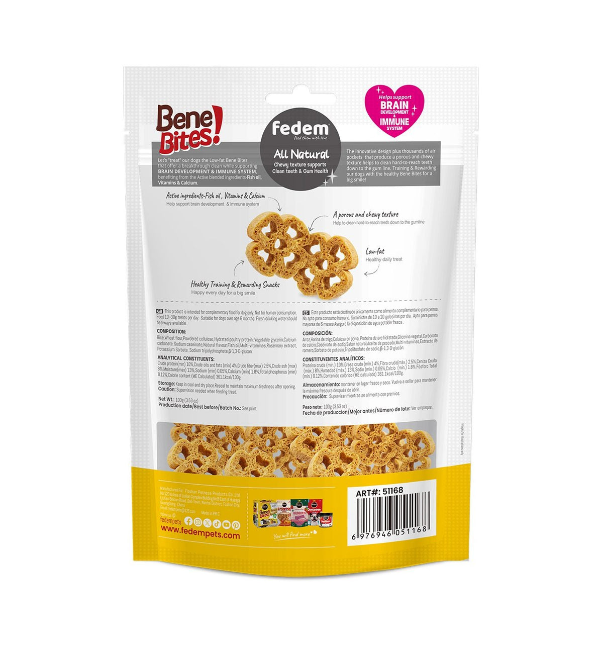 Fedem Bene Bites for Puppy ? Supports Brain & Immune System 100g