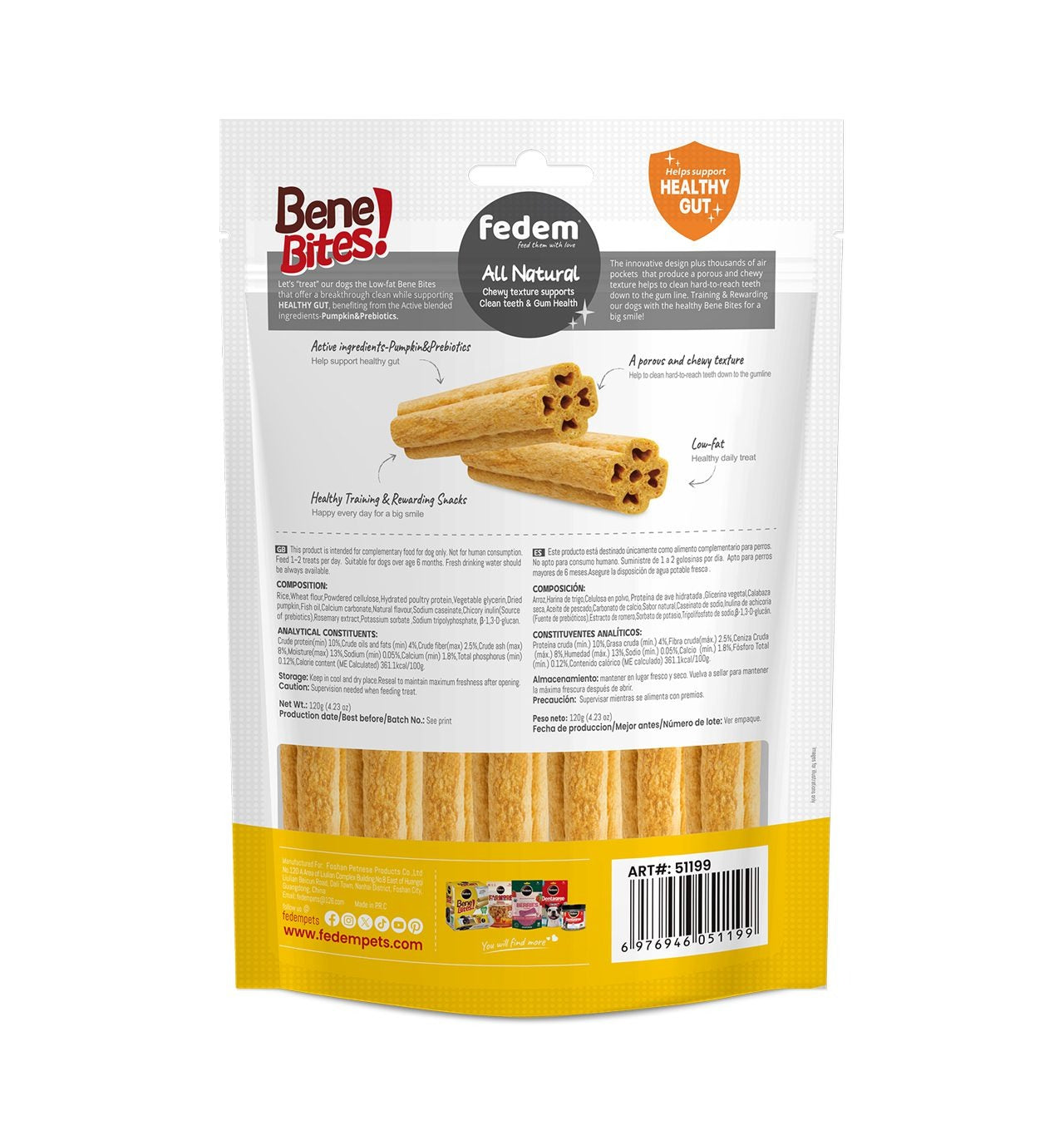 Fedem Bene Bites for Dogs ? Healthy Snacks for Gut Support 120g