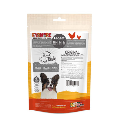Fedem Farmore Jerky for Dogs ? Original Cage-Free Chicken Fillets 75g