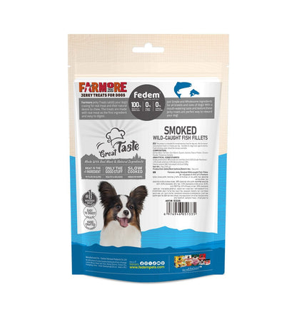 Fedem Farmore Jerky for Dogs ? Smoked Wild-Caught Fish Fillets 75g