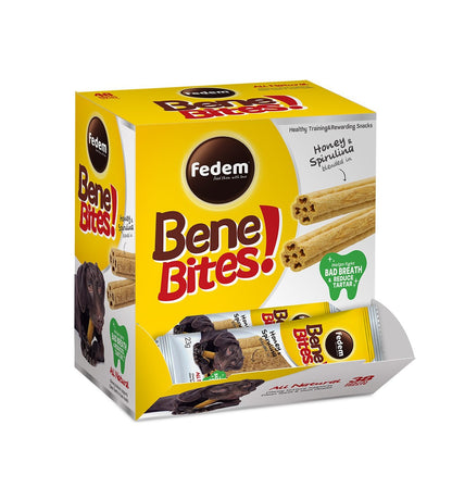 Fedem Bene Bites for Dogs ? Healthy Snacks for Fresh Breath &amp; Tartar Control 23g x 38pcs
