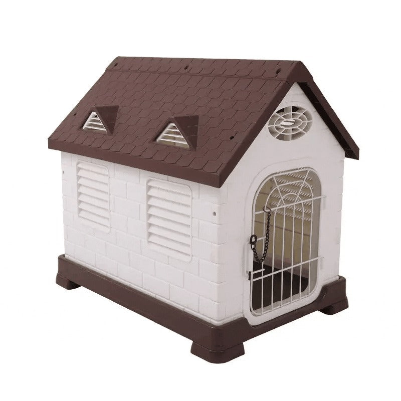 Cozy Paws Plastic dog house with Door-65*47*66cm-coffee