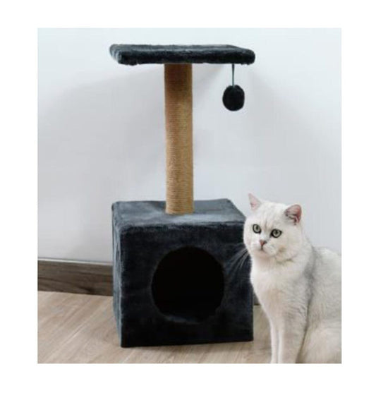 Haisen Pet Cat Tower Furniture With Double Platform And Pet House -Size - 31*31*65 Cm