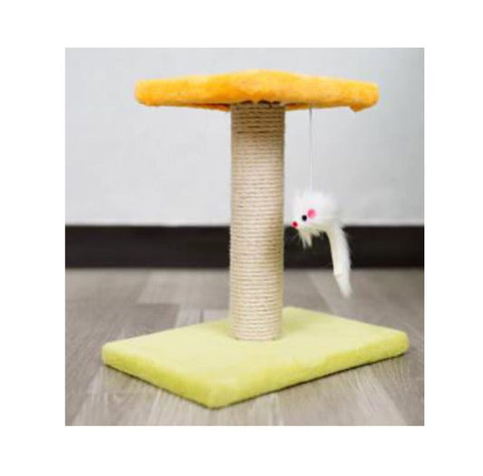 Haisen Pet Cat Scratcher Pole With Sisal Post And Plush Toy - Size - 26*18*25 Cm