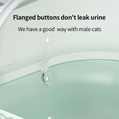 Pakeway Shell Flip-Top Open Cat-Litter Box-59.4*46.4*39.5 Cm-Green