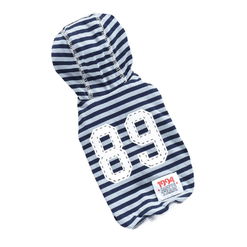 Hong Pet Blue Stripe Cotton Cloth For Pets- XS