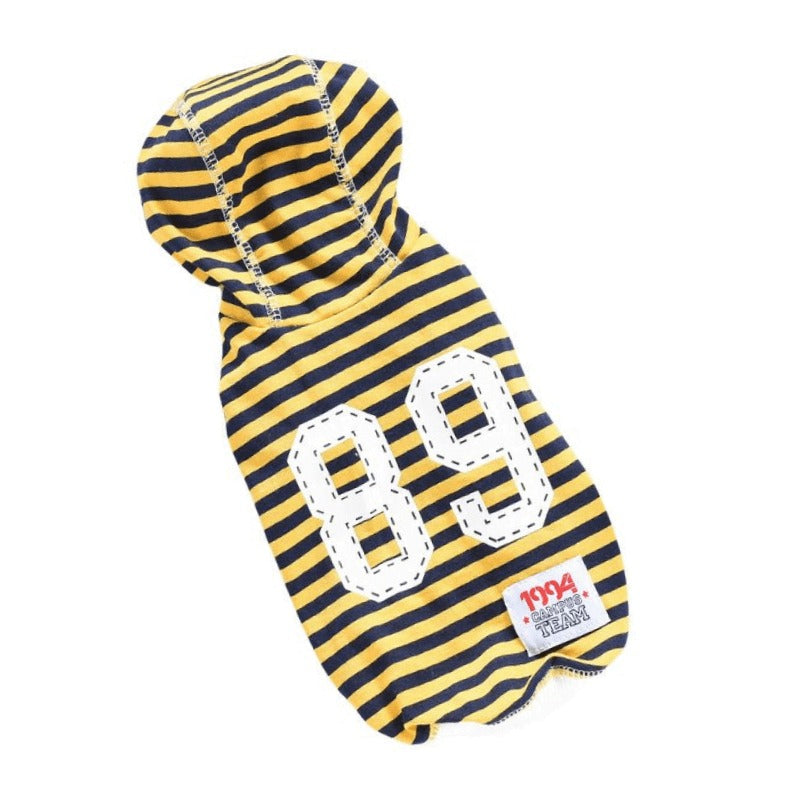 Hong Pet Yellow  Stripe Cotton Cloth For Pets- XS