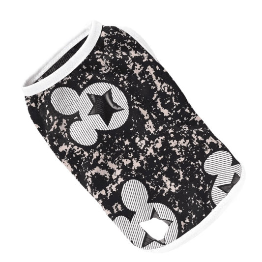 Hong Pet Micky Mouse Pattern Pet Clothes-Black-XS