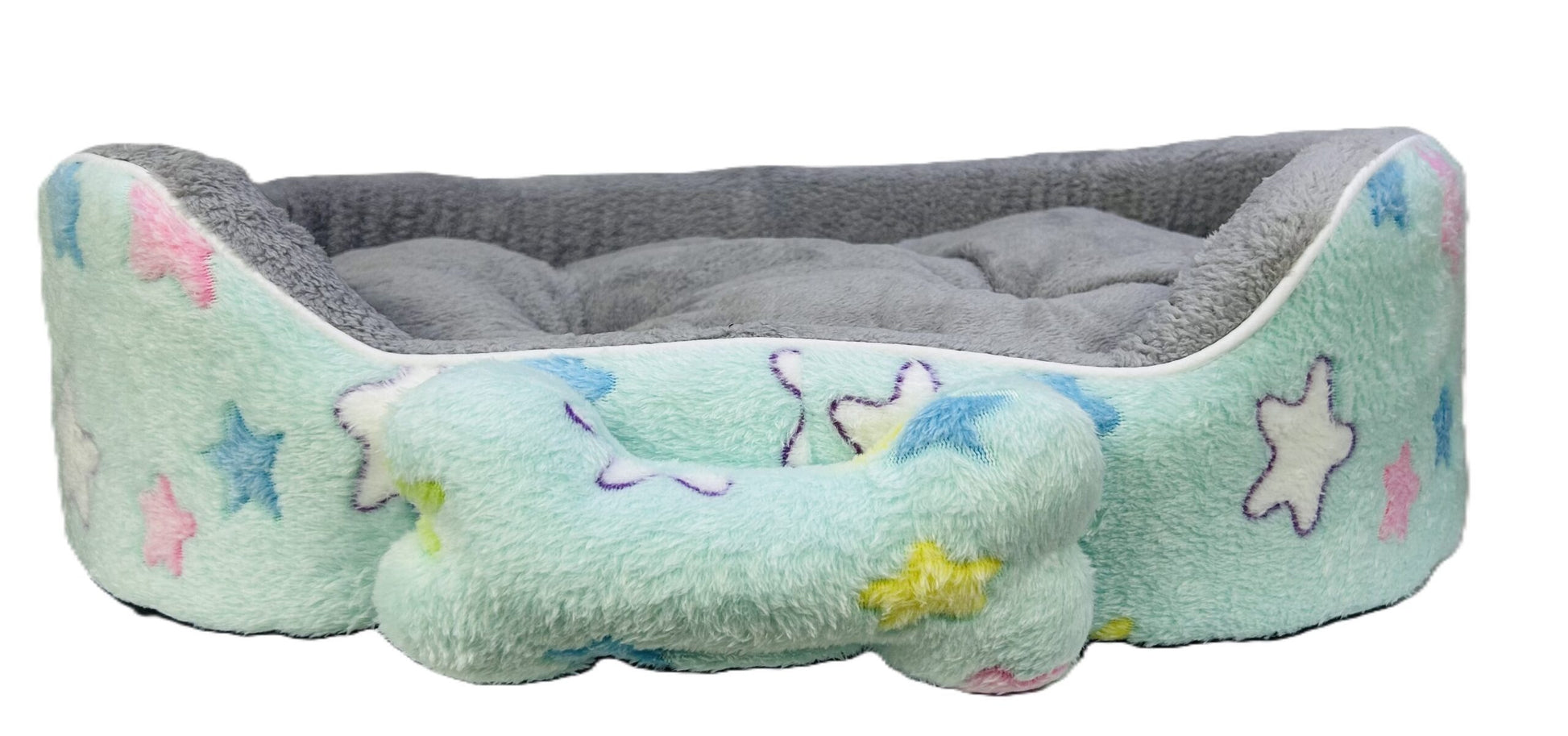 Coco Kindi Soft Printed Oval Fur Bed – Size 3(Mixed Colors,66×55 ×16 cm)