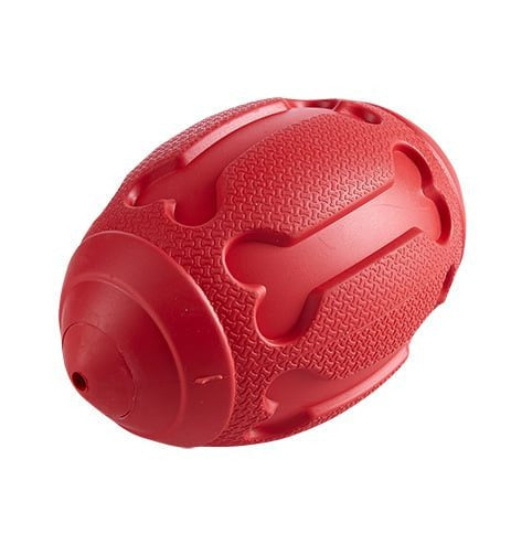 Miss Bear Colorful Concave Rugby Ball Squeaker Dog Toy ( Small Dogs)