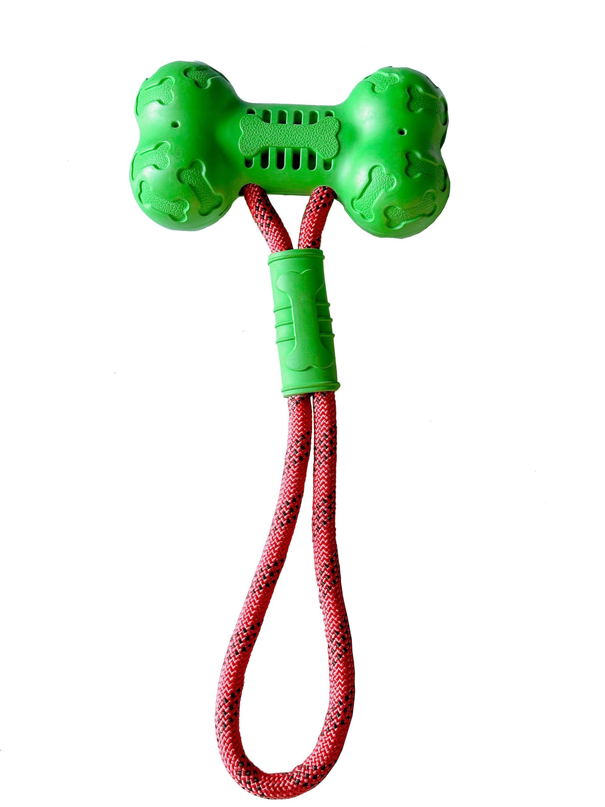 Miss Bear Colorful Bone with Rope Dog Chew Toy (M/L Dogs)