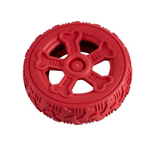 Miss Bear Colorful Rubber Tyre Dog Chew Toy - 5 inch (Medium Dogs)