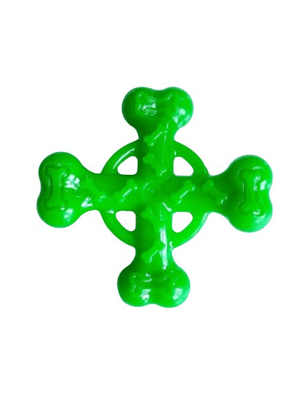 Miss Bear Colorful TPR Cross Bone Dog Chew Toy - 3.5 inches ( Small Dogs)